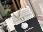 Chanel Classic Flap Bag 25cm Gold Hardware Lambskin Leather Spring/Summer Collection White - Image 2