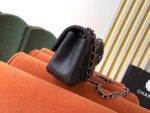 Chanel Classic Flap Bag 20cm Silver Hardware Caviar Leather Spring/Summer Collection Black - Image 4