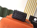 Chanel Classic Flap Bag 20cm Silver Hardware Caviar Leather Spring/Summer Collection Black - Image 6