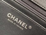 Chanel Classic Flap Bag 20cm Silver Hardware Caviar Leather Spring/Summer Collection Black - Image 10