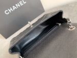 Chanel Classic Flap Bag 20cm Silver Hardware Caviar Leather Spring/Summer Collection Black - Image 5