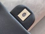 Chanel Classic Flap Bag 20cm Silver Hardware Caviar Leather Spring/Summer Collection Black - Image 9