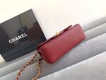 Chanel Classic Flap Bag 20cm Gold Hardware Caviar Leather Spring/Summer Collection Burgundy - Image 3
