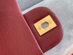 Chanel Classic Flap Bag 20cm Gold Hardware Caviar Leather Spring/Summer Collection Burgundy - Image 6
