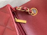 Chanel Classic Flap Bag 20cm Gold Hardware Caviar Leather Spring/Summer Collection Burgundy - Image 7