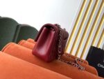 Chanel Classic Flap Bag 20cm Silver Hardware Caviar Leather Spring/Summer Collection Burgundy - Image 5