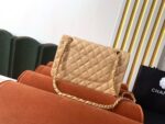 Chanel Classic Flap Bag 25cm Silver Hardware Lambskin Leather Spring/Summer Collection Beige - Image 5