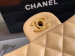 Chanel Classic Flap Bag 25cm Silver Hardware Lambskin Leather Spring/Summer Collection Beige - Image 6
