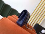 Chanel Classic Flap Bag Silver Hardware Lambskin Leather Spring/Summer Collection Navy Blue - Image 5
