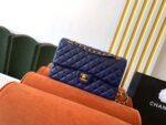 Chanel Classic Flap Bag 25cm Gold Hardware Lambskin Leather Spring/Summer Collection Navy Blue - Image 2