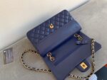 Chanel Classic Flap Bag 25cm Gold Hardware Lambskin Leather Spring/Summer Collection Navy Blue - Image 3