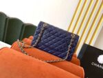 Chanel Classic Flap Bag 25cm Gold Hardware Lambskin Leather Spring/Summer Collection Navy Blue - Image 6
