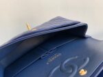 Chanel Classic Flap Bag 25cm Gold Hardware Lambskin Leather Spring/Summer Collection Navy Blue - Image 7