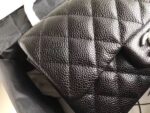 Chanel Classic Flap Bag 20cm Silver Hardware Caviar Leather Spring/Summer Collection Black - Image 6