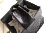 Chanel Classic Flap Bag 20cm Silver Hardware Caviar Leather Spring/Summer Collection Black - Image 4
