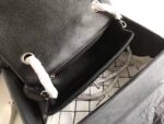 Chanel Classic Flap Bag 20cm Silver Hardware Caviar Leather Spring/Summer Collection Black - Image 3