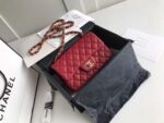 Chanel Classic Flap With Charm Chain With CC Details On Strap Bag Gold Hardware Lambskin Leather Spring/Summer Collection Red - Image 2
