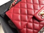 Chanel Classic Flap With Charm Chain With CC Details On Strap Bag Gold Hardware Lambskin Leather Spring/Summer Collection Red - Image 3