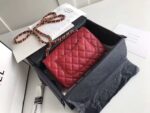 Chanel Classic Flap With Charm Chain With CC Details On Strap Bag Gold Hardware Lambskin Leather Spring/Summer Collection Red - Image 8