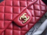 Chanel Classic Flap With Charm Chain With CC Details On Strap Bag Gold Hardware Lambskin Leather Spring/Summer Collection Red - Image 5