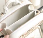 Chanel Chain Around CC Filigree Vanity Bag 18cm Caviar Leather Gold Hardware Spring/Summer Collection White - Image 10