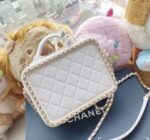 Chanel Chain Around CC Filigree Vanity Bag 18cm Caviar Leather Gold Hardware Spring/Summer Collection White - Image 18