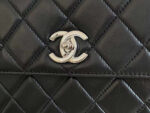 Chanel Classic Flap Bag Silver Hardware 25cm Black - Image 3