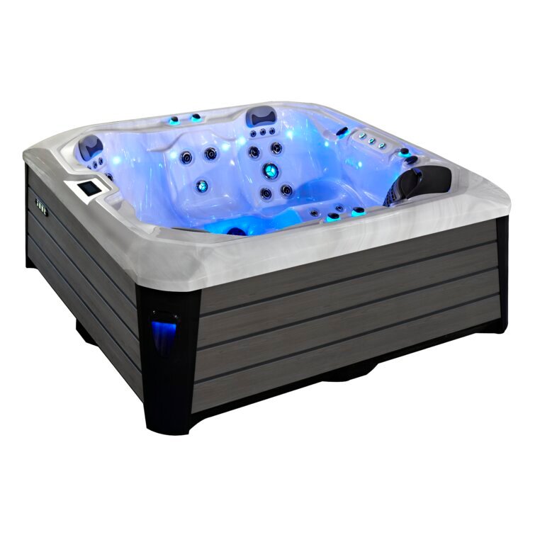 76_-_Jet_Acrylic_Square_Hot_Tub_with_Ozonator 76 – Jet Acrylic Square Hot Tub with Ozonator - Image 1