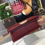 Chanel Chevron Boy Bag 25cm Caviar Leather Gold Hardware Spring/Summer Act 1 Collection Burgundy - Image 8