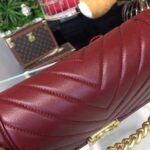 Chanel Chevron Boy Bag 25cm Caviar Leather Gold Hardware Spring/Summer Act 1 Collection Burgundy - Image 10