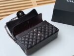 Chanel Classic Flap Bag Silver/Gold Hardware Lambskin/Caviar Leather Spring/Summer Collection Black - Image 4