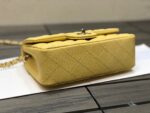 Chanel Classic Flap Bag 20cm Silver Hardware Caviar Leather Spring/Summer Collection Yellow - Image 2