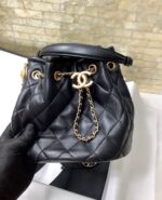 Chanel Classic Bucket Bag Gold Hardware 20cm Black - Image 6