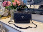 Chanel Classic Flap Bag Medal Hardware 25cm Black