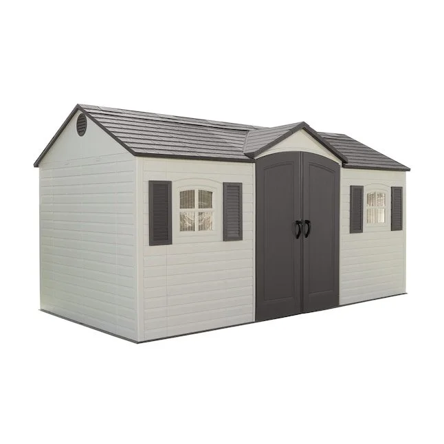 Lifetime 15×8 ft Outdoor Storage Shed – Durable Garden Storage Building