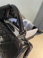 Chanel Classic Flap Bag Silver Hardware 25cm Black - Image 8