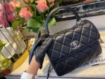 Chanel Classic Flap Bag Medal Hardware 25cm Black - Image 7