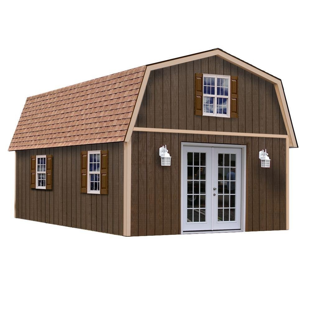 imgi_185_71UQ7oVwmL._SL1000_ Best Barns Richmond 16 ft. x 32 ft. Wood Storage Building richmond1632 - Image 1