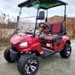 48V Electric Golf Cart 2-Seater – Renegade Light Edition Utility Golf UTV, Red