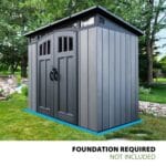 Lifetime 8' x 5' Modern Outdoor Storage Shed, Gray - Image 2