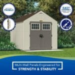 Suncast Tremont 8×10 Outdoor Resin Storage Shed – Durable Garden & Backyard Storage - Image 2