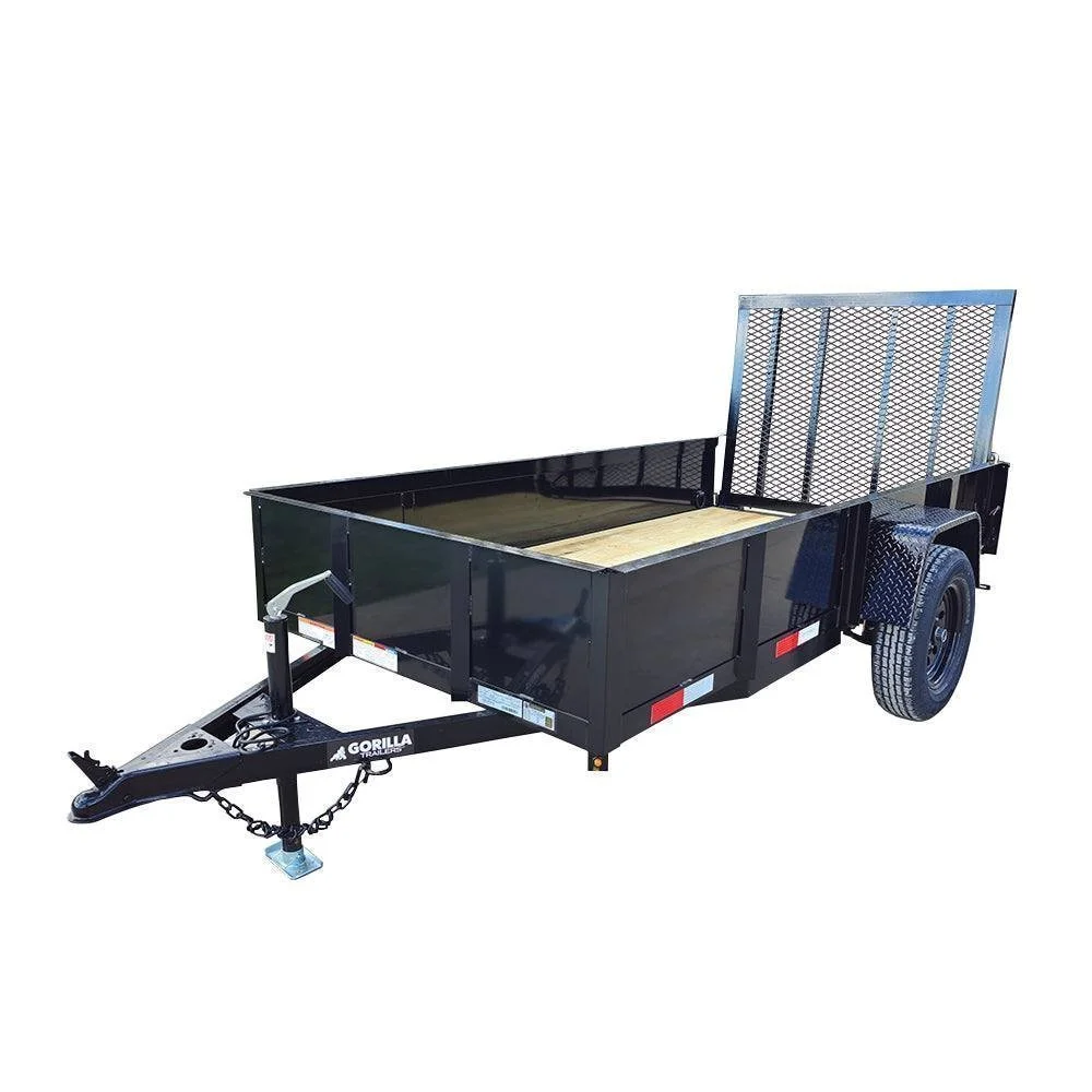 5x12x2utility 5×10 ft Utility Trailer – Straight Deck with 18″ Sides & Tall Rear Loading Gate | TSH - Image 1