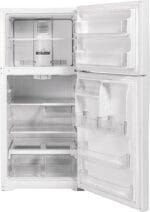 GE – 33 in. Wide 21.9 Cu. Ft. Top-Freezer Refrigerator with Garage Ready Performance – White - Image 6
