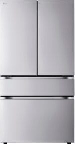 LG 36-Inch Standard-Depth MAX 29.6 Cu. Ft. 4-Door French Door Smart Refrigerator with Full-Convert Drawer – Stainless Steel Open Box