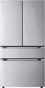 LG 36-Inch Standard-Depth MAX 29.6 Cu. Ft. 4-Door French Door Smart Refrigerator with Full-Convert Drawer – Stainless Steel Open Box - Image 2