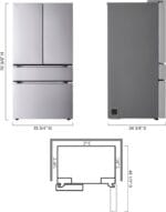 LG 36-Inch Standard-Depth MAX 29.6 Cu. Ft. 4-Door French Door Smart Refrigerator with Full-Convert Drawer – Stainless Steel Open Box - Image 4