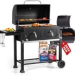 30″ Charcoal BBQ Grill & Offset Smoker – Heavy-Duty Outdoor Barbecue Grill