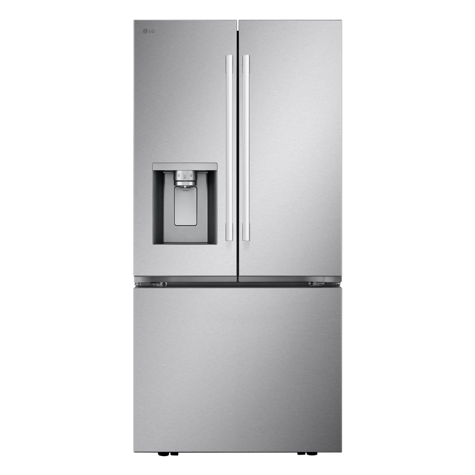 7ea34d73-cf4b-46cf-b3ef-f46531979c07_d520fce9-0634-4ed1-a4b1-fb23456848fb LG – 33-in Wide Standard-Depth MAX 24.5 Cu. Ft. Smart French Door Refrigerator with Dual Ice – Stainless Steel - Image 1
