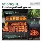 30″ Charcoal BBQ Grill & Offset Smoker – Heavy-Duty Outdoor Barbecue Grill - Image 4