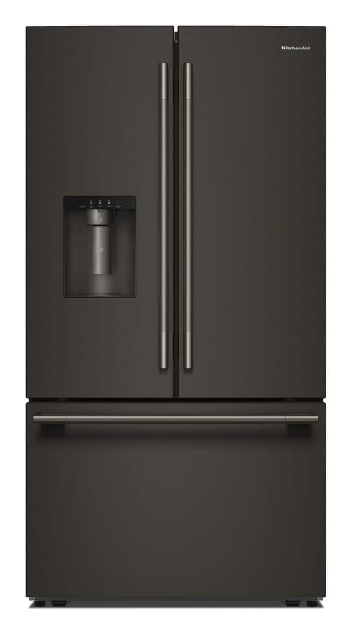 9e45bd22-4b34-4c5b-af54-c280a7cfe04e KitchenAid 36-Inch 30 Cu. Ft. French Door Refrigerator with Exterior Water & Ice – Black Ore - Image 1
